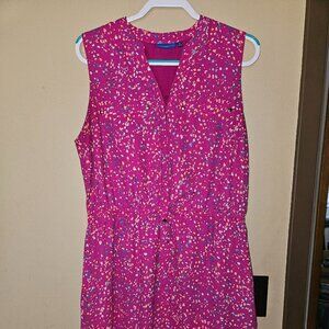 Apt. 9 Pink Confetti Sleeveless High/Low Dress XL with Pockets